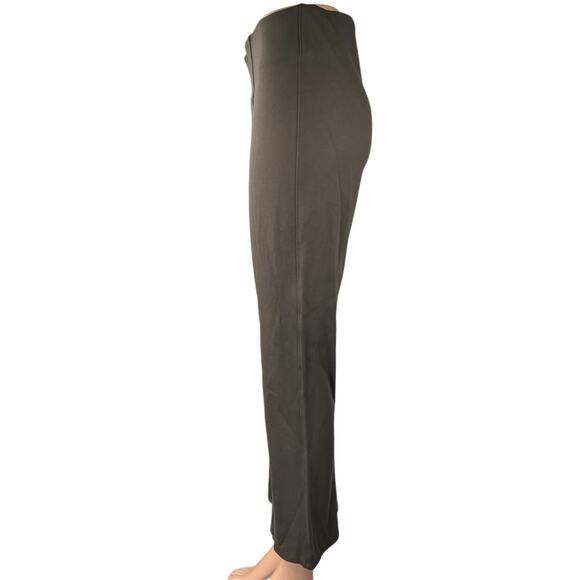 Old Navy Brown Tan High Waist Stretch Pull On Flare Boot Cut Trousers Pants M - Picture 2 of 4